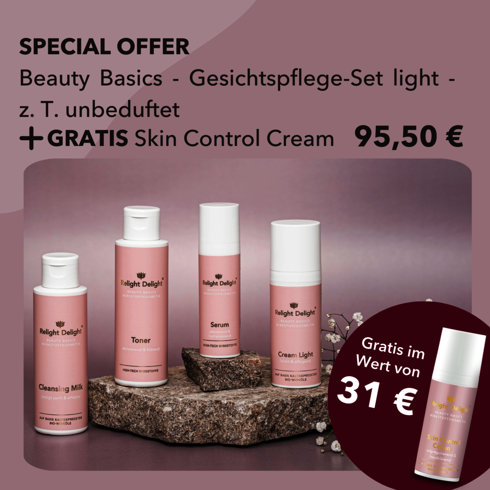 Gesichtspflege-Set light - partiell unbeduftet + gratis Skin Control Cream