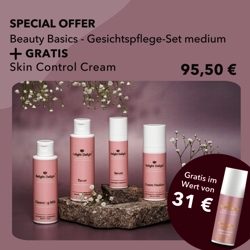 Gesichtspflege-Set medium + gratis Skin Control Cream