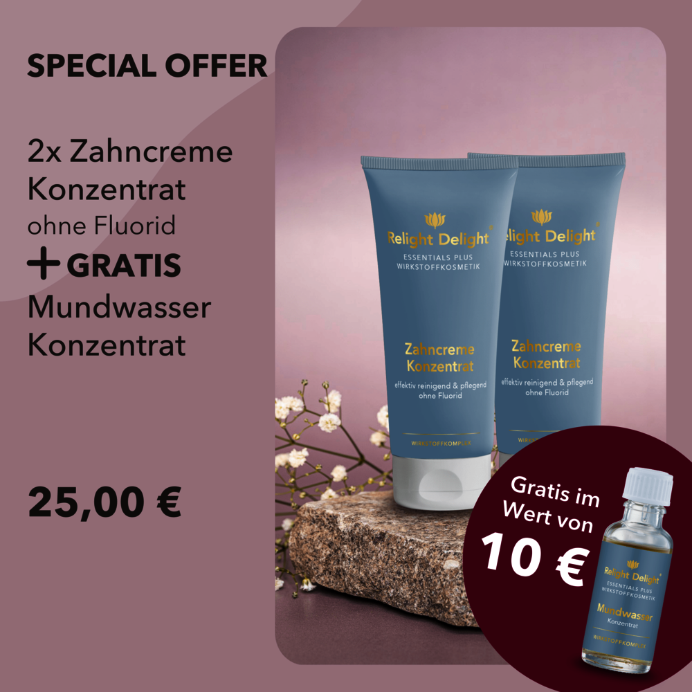 2x Zahncreme + gratis Mundwasser