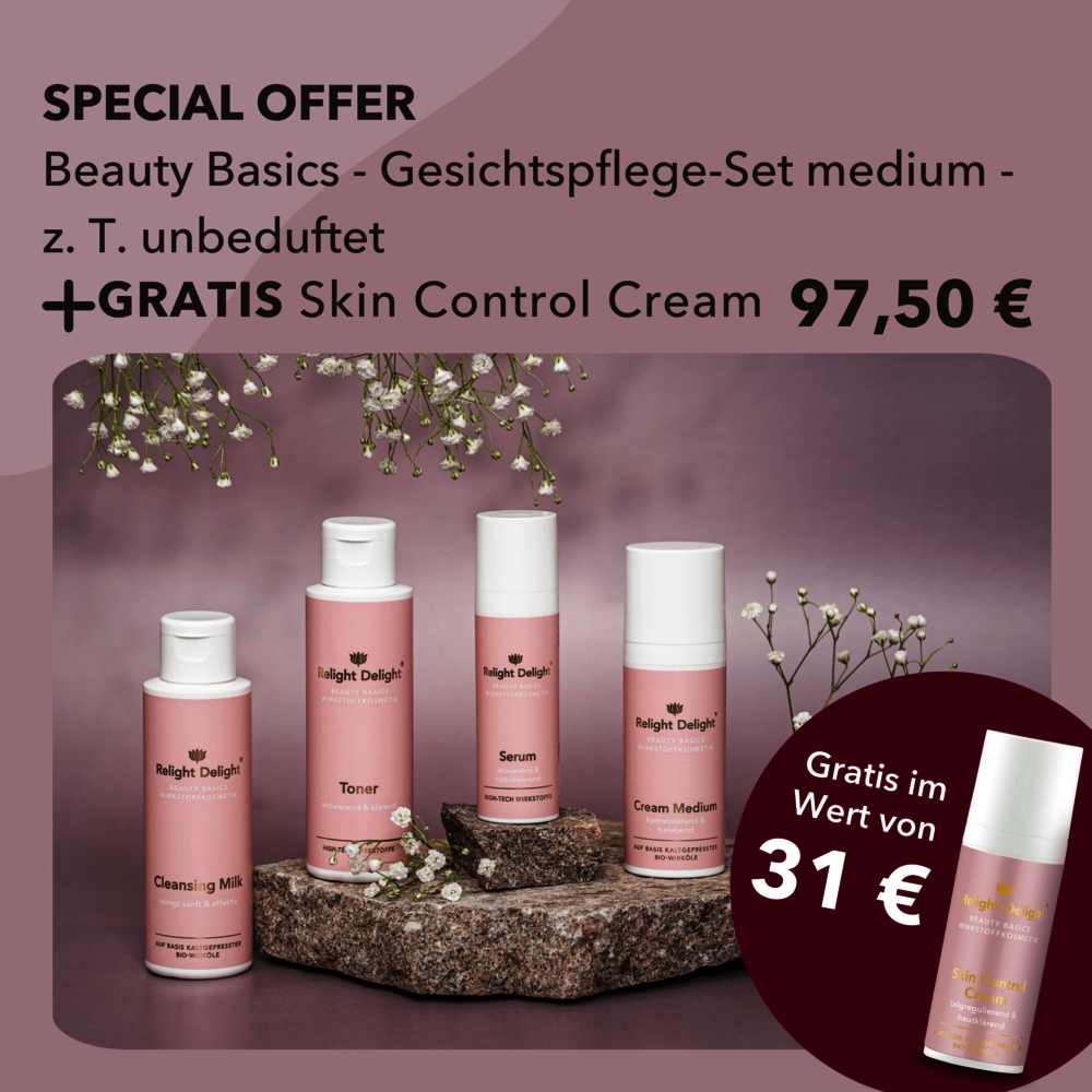 Gesichtspflege-Set medium - partiell unbeduftet + gratis Skin Control Cream