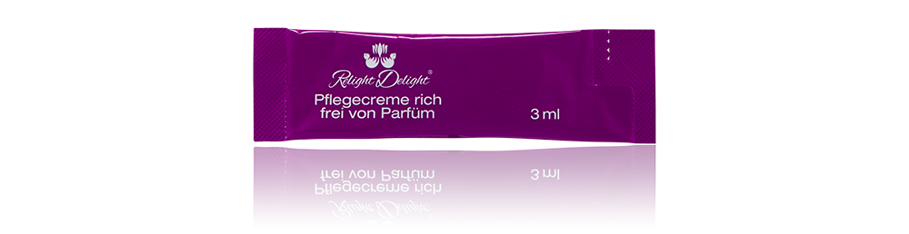 Relight Delight Pflegecreme rich To Go - frei von Parfüm - 5 Sachets